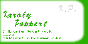 karoly poppert business card